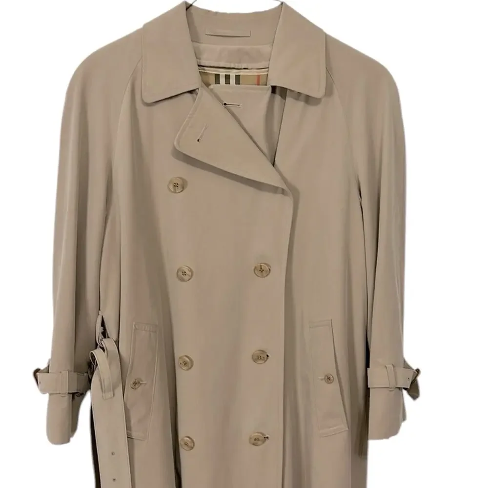 Burberry Long Waterloo Heritage Trench Coat size 12 petite - Picture 3 of 14